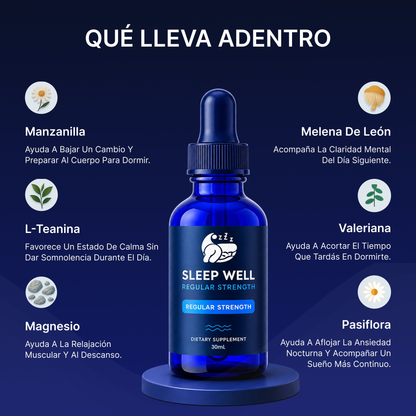 Qué lleva adentro: manzanilla, L-teanina, magnesio, melena de león, valeriana y pasiflora