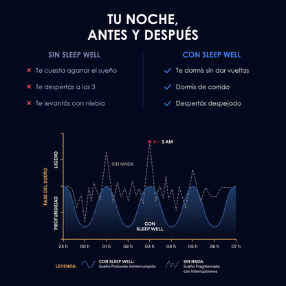 Tu noche, antes y después: sueño fragmentado con despertar a las 3 contra sueño profundo ininterrumpido